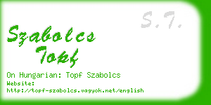 szabolcs topf business card
